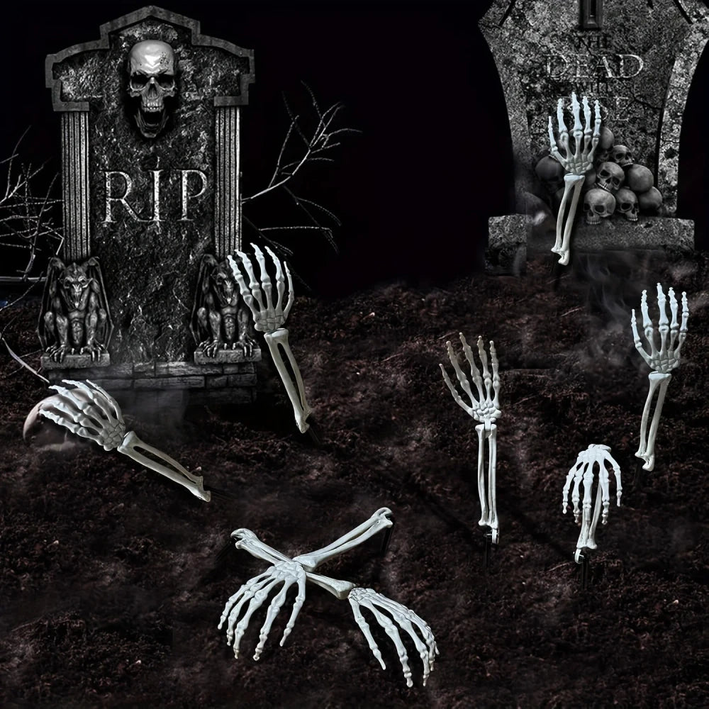 Skeleton Bone Garden Ground Stakes