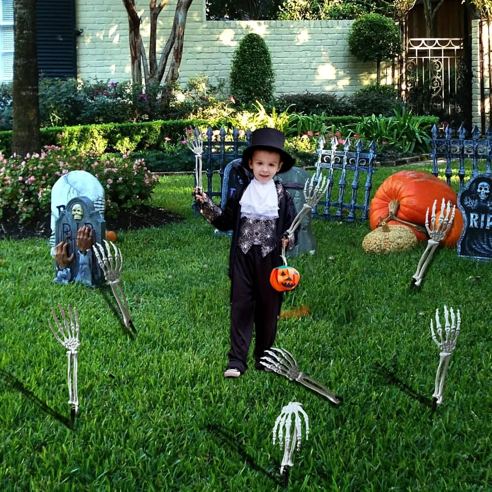 Skeleton Bone Garden Ground Stakes