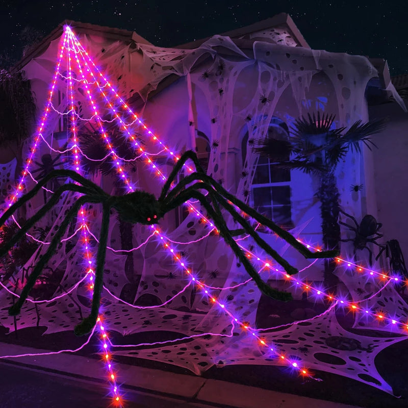 Halloween Spider Web Light Net with Remote Control